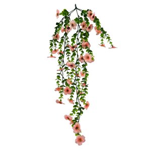 Yapay Çiçek Pembe Sarkan Mineli Okaliptus Şimşir Yapay Sarmaşık 5dal 60cm