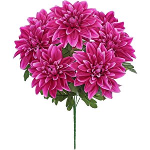 Yapay Çiçek Fuşya 7li Yıldız Çiçeği Demeti 40*30cm