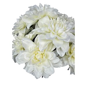 Yapay Çiçek Beyaz 7li Yıldız Çiçeği Demeti 40*30cm