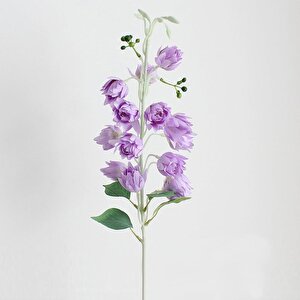 Yapay Çiçek Çan Çiçeği Lila 85cm Tek Dal Kumaş Çiçek Uzun Dal
