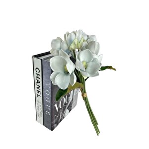 Yapay Çiçek Manolya Letex Eva Magnolia 33cm Pudra Uçuk Mavi