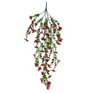 Yapay Çiçek Fuşya Sarkan Mineli Okaliptus Şimşir Yapay Sarmaşık 5dal 60cm