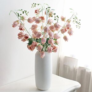 Yapay Çiçek Çan Çiçeği Gülkurusu 85cm Tek Dal Kumaş Çiçek Uzun Dal