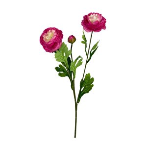 Yapay Çiçek Şakayık Çiçeği Fuşya Renk 2 Çiçek 1 Tomurcuk 50cm