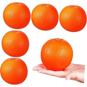 Yapay Portakal Lüx 6lı Paket Yapay Meyve Gerçek Boyutlarda