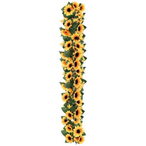 Yapay Çiçek Ay Çiçeği Tak Organizasyon Nişan Düğün Dekor Çiçeği Süsleme Tag 25x150cm