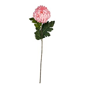 Yapay Çiçek Krizantem Pembe Açık 90cm Tek Dal Kumaş Çiçek Uzun Dal