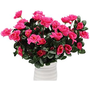 Yapay Çiçek Fuşya Pembe  Açelya Demeti 7 Dallı 33*20cm