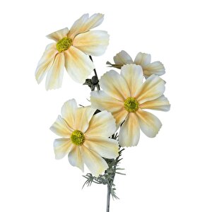 Yapay Çiçek Kavuniçi Papatya 4çiçekli Uzun Dal 63cm Gerçeksi Doku