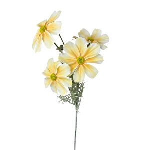 Yapay Çiçek Kavuniçi Papatya 4çiçekli Uzun Dal 63cm Gerçeksi Doku
