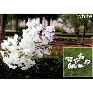 Yapay Çiçek Bahar Dalı Japon Kiraz Çiçeği 90 Cm Beyaz