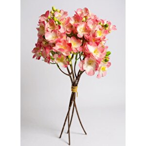 Yapay Çiçek Pembe Yasemin Çiçeği Demeti 4 Dallı Buket 40*20cm