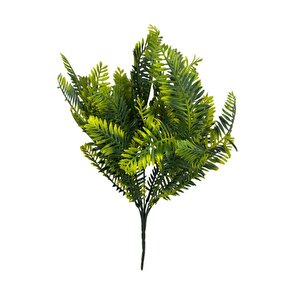 Yapay Çiçek Sarı Yeşil Renk Fern Demet Garnitür Aradal Dekoratif Yapay Bitki