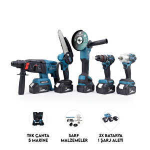 Cheli̇kbei̇ Beşli Set Mk350 (budama Testeresi 10mm Ç.mandren+s.sıkma+ş.spral+ş.hilti)
