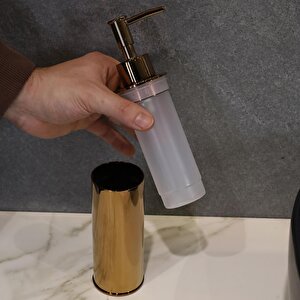 Kobos Yuvarlak Banyo Seti Parlak Bakır