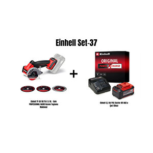 Set-37 (einhell Tp-co 18/76-c Li Bl - Solo Professional Akülü Kesme Taşlama Makinesi+einhell 5,2 Ah Pxc Starter-kit Akü & Şarj Cihazı)