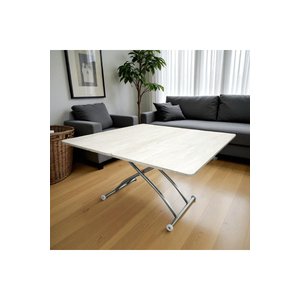Juppo Üst Tabla Mdf Traverten Oval Köşe Alt Mekanizma Sağlam Metal Komple 60x120 cm