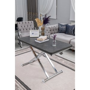Akıllı Sehpa Home Üst Tabla Mdf Kartal Alt Mekanizma Krom Kaplama 60x120 cm