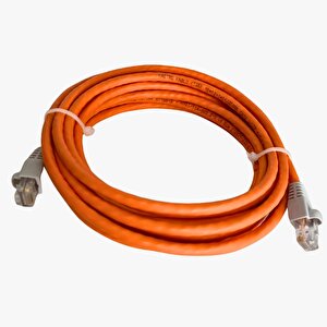 Cat6 Patch Kablo 3 Metre U/utp Lszh %100 Saf Bakır Cu/cu 1 Gigabit - Turuncu