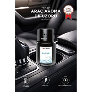Torima Tcf-03 Araç İçi Hava Nemlendirici & Hareket Algılamalı Koku Makinesi Blue Men Dragon Esansı – 120ml Aromaterapi Difüzör Araç Kokusu