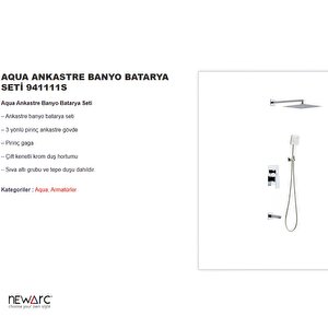 Aqua Krom Ankastre Banyo Bataryası Set 94111s