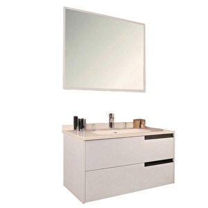 Eylül 100 Cm Banyo Dolabı Seti Bianco