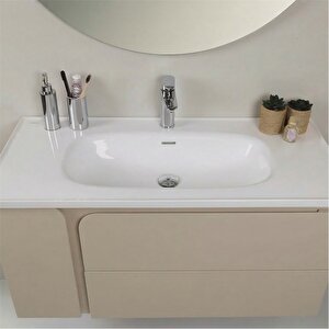 Kobos Future 100 Cm Banyo Dolabı Seti Vanilla Grey