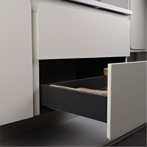 Kobos Future 100 Cm Banyo Dolabı Seti Bianco