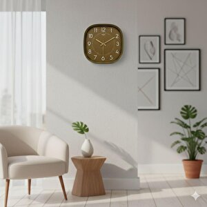 Galaxy Premium Serisi Abs Kasa Duvar Saati Oval 30 Cm Yeşil Renkli Modern Kadran