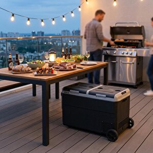 Iceco Mcd95d 12/24volt 95 Litre Kompresörlü Çift Bölmeli Tekerlekli Outdoor Oto Buzdolabı/dondurucu