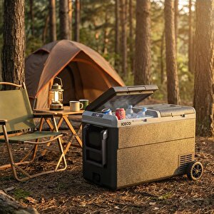 Iceco Mcd95d 12/24volt 95 Litre Kompresörlü Çift Bölmeli Tekerlekli Outdoor Oto Buzdolabı/dondurucu