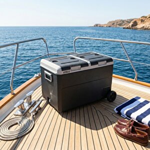 Iceco Mcd95d 12/24volt 95 Litre Kompresörlü Çift Bölmeli Tekerlekli Outdoor Oto Buzdolabı/dondurucu