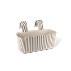 Krs-249 Dekoratif Plastik Pera Askılı Balkon Saksı 3.2 Litre Krem