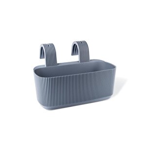Krs-249 Dekoratif Plastik Pera Askılı Balkon Saksı 3.2 Litre Gök Mavi