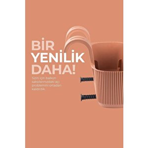 Krs-249 Dekoratif Plastik Pera Askılı Balkon Saksı 3.2 Litre Yeşil