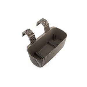 Krs-249 Dekoratif Plastik Pera Askılı Balkon Saksı 3.2 Litre Kahverengi