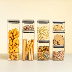Dikdörtgen Hava Geçirmez Erzak Saklama Kabı 12 Adet 2100 Ml