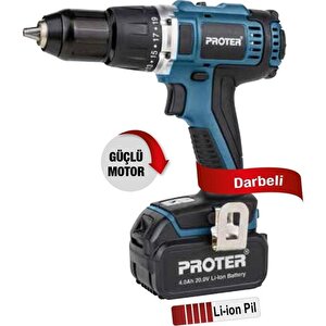 Pst 740 Bl 20v 4.0 Ah Li-ion Çi̇ft Akülü Kömürsüz Darbeli̇ Matkap Vi̇dalama