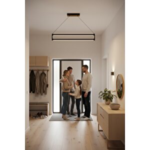 Orion Silver 4000k Lineer Led Sarkıt Avize – Kumandalı Dim Edilebilir – Aşağı Işık 4000 K
