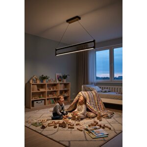 Orion Silver 4000k Lineer Led Sarkıt Avize – Kumandalı Dim Edilebilir – Yukarı & Aşağı Işık 4000 K