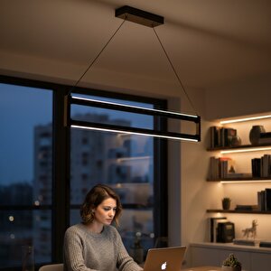 Orion Gold 4000k Lineer Led Sarkıt Avize – Kumandalı Dim Edilebilir – Yukarı & Aşağı Işık 4000 K