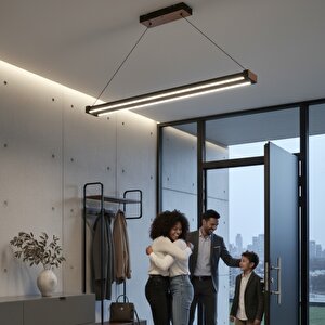 Vega Silver 6500k Lineer Led Sarkıt Avize – Kumandalı Dim Edilebilir – Aşağı Işık 6500 K