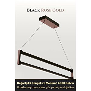 Orion Rose Gold 4000k Lineer Led Sarkıt Avize – Kumandalı Dim Edilebilir – Yukarı & Aşağı Işık 4000 K