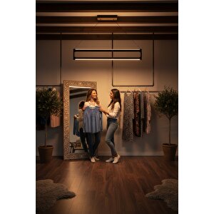Orion Rose Gold 3000k Lineer Led Sarkıt Avize – Kumandalı Dim Edilebilir – Yukarı & Aşağı Işık Sarı Işık (3000K)