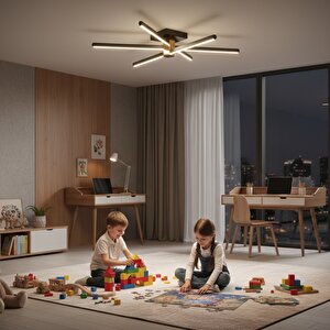 Nova 6 Füme 6500k Led Tavan Avize – Kumandalı Dim Edilebilir – Aşağı Işık 6500 K