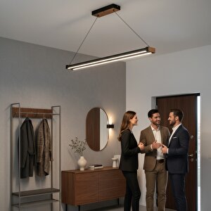 Vega Gold 4000k Lineer Led Sarkıt Avize – Kumandalı Dim Edilebilir – Aşağı Işık 4000 K