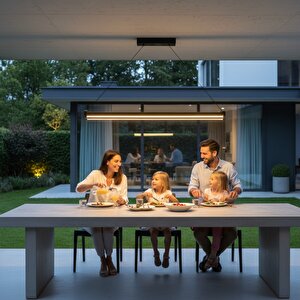 Mira Silver 3000k Lineer Led Sarkıt Avize – Kumandalı Dim Edilebilir – Aşağı Işık Sarı Işık (3000K)