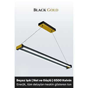 Vega Gold 6500k Lineer Led Sarkıt Avize – Kumandalı Dim Edilebilir – Aşağı Işık 6500 K
