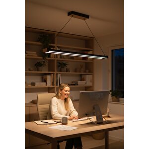 Vega Gold 3000k Lineer Led Sarkıt Avize – Kumandalı Dim Edilebilir – Aşağı Işık Sarı Işık (3000K)