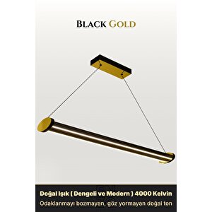 Mira Gold 4000k Lineer Led Sarkıt Avize – Kumandalı Dim Edilebilir – Aşağı Işık 4000 K